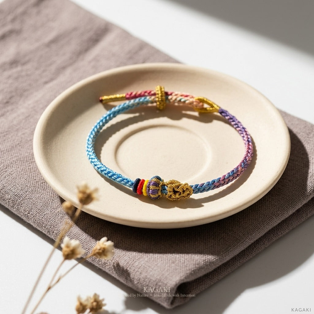 KAGAKI handmade adjustable braided cord bracelet base — Canvas – 描 — Twilight Canvas — styled-scene-supplemental (20/24)