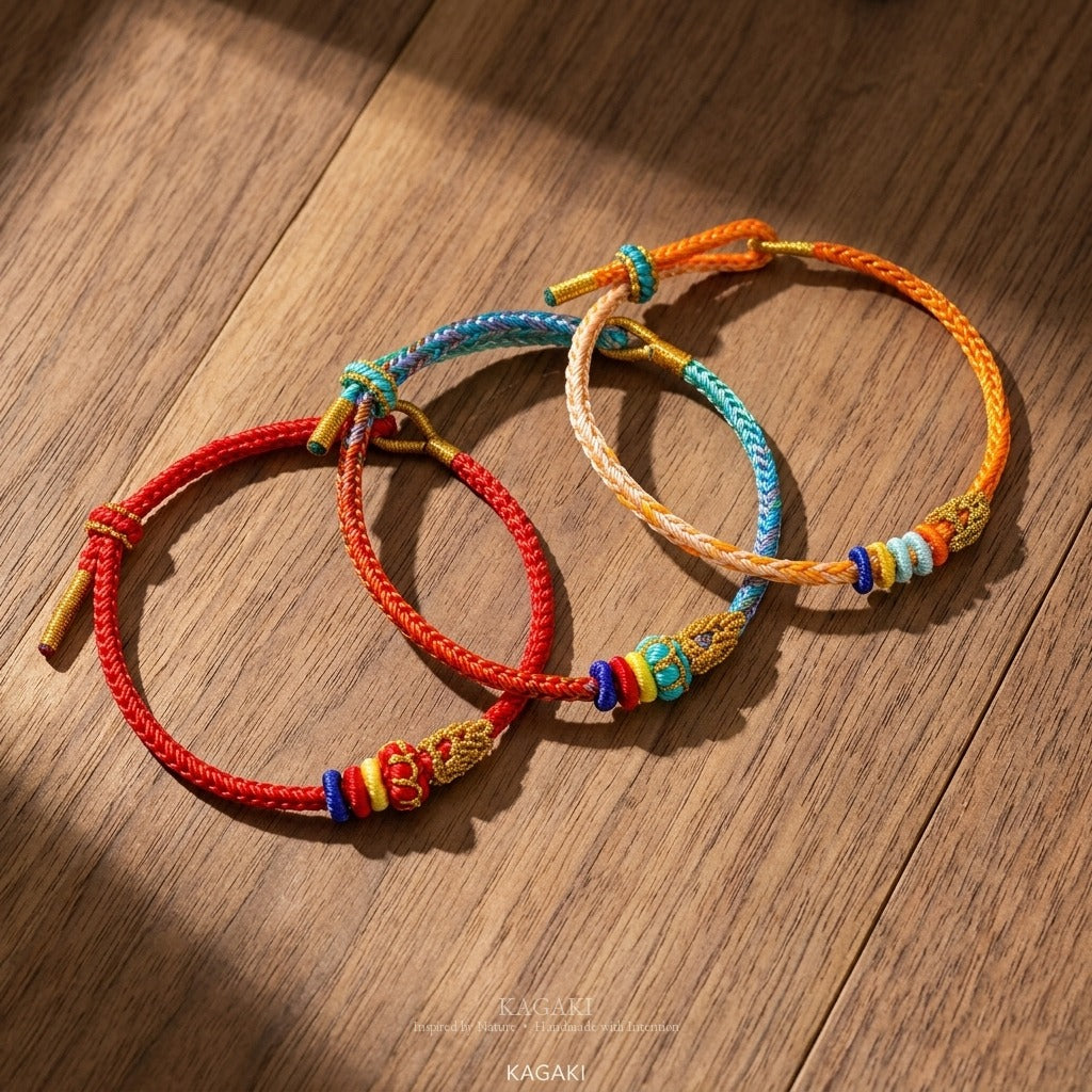 KAGAKI handmade adjustable braided cord bracelet base — Canvas – 描 — — — grouped-showcase (22/24)