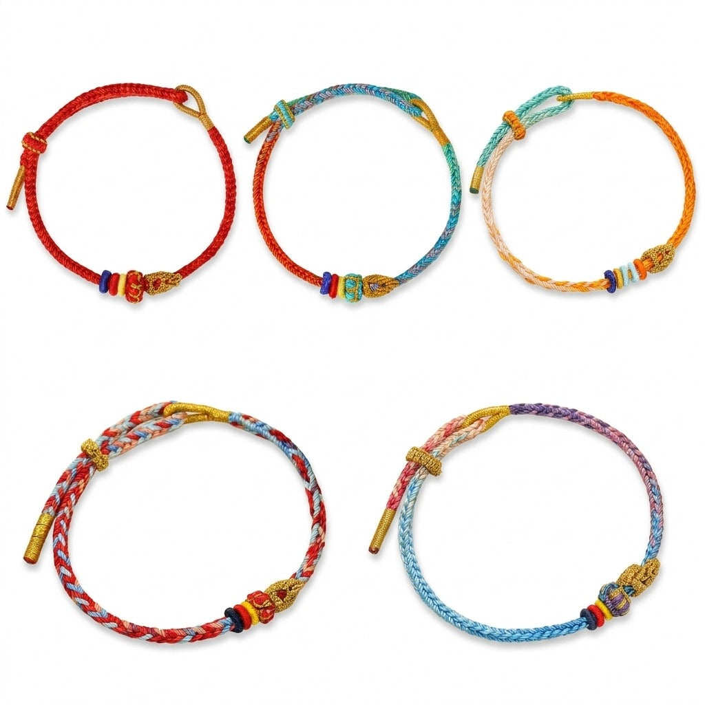 KAGAKI handmade adjustable braided cord bracelet base — Canvas – 描 — — — primary-listing-overview (24/24)