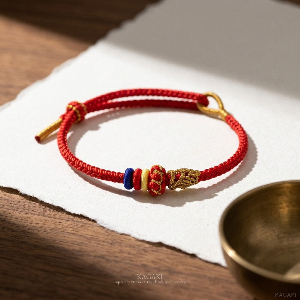 KAGAKI handmade adjustable braided cord bracelet base — Canvas – 描 — Ember Canvas — styled-scene-supplemental (8/24)
