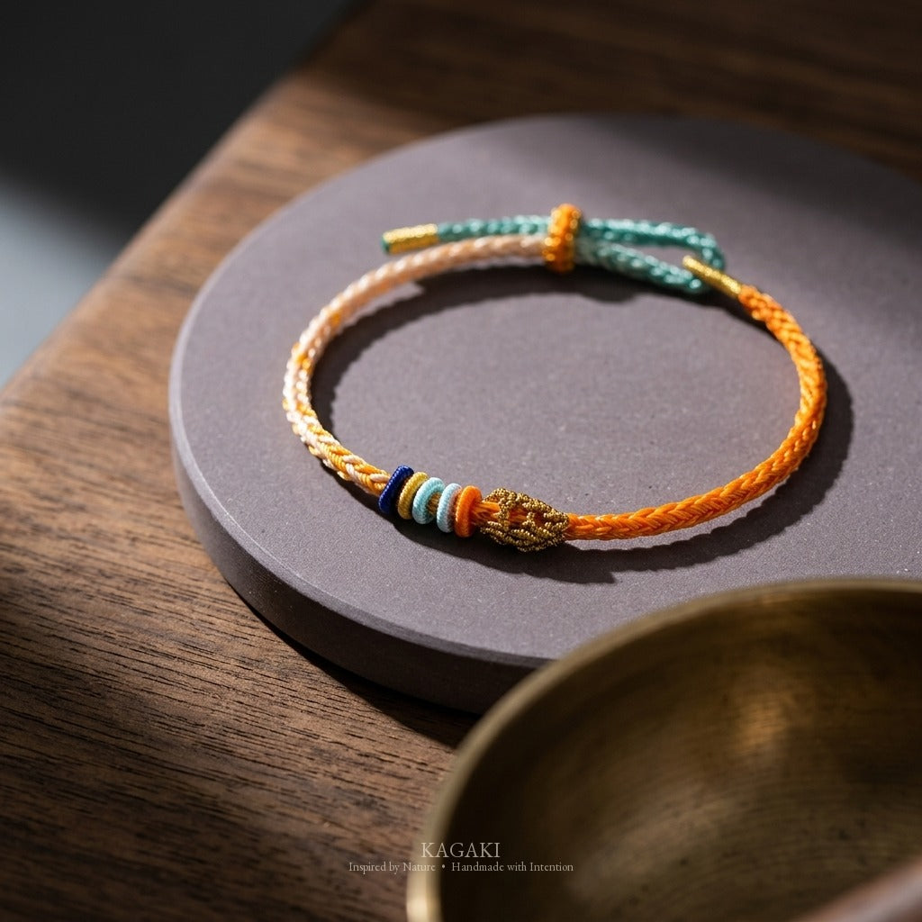 KAGAKI handmade adjustable braided cord bracelet base — Canvas – 描 — — — styled-scene (3/24)