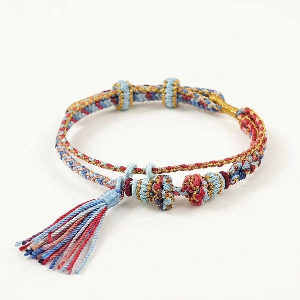 KAGAKI handmade tassel meditation cord bracelet — Cascade – 滝 — Koi Cascade — primary-per-variant (19/24)