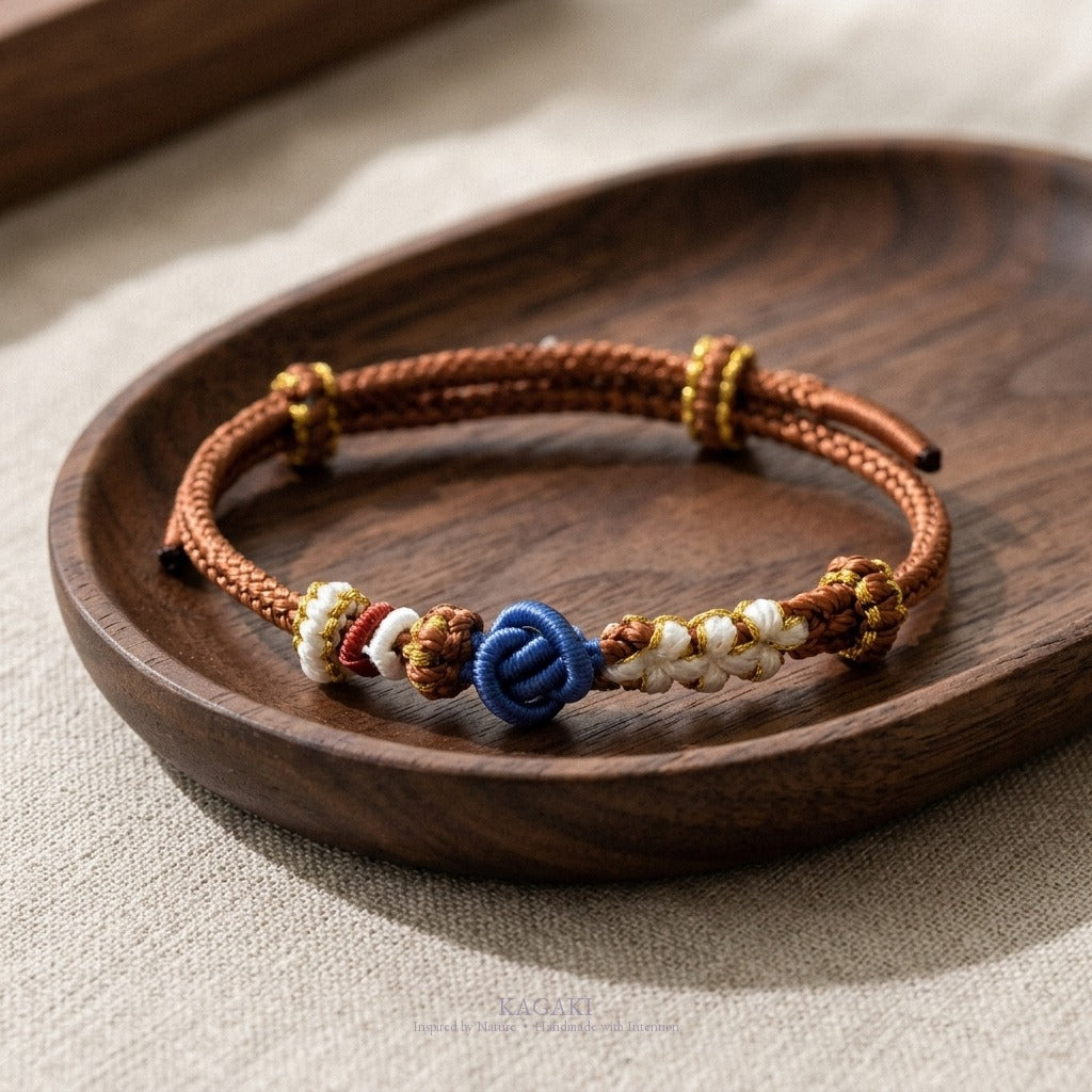 KAGAKI Haze Loam Steady earth and mist meditation cord, studio view, meditation daily ritual