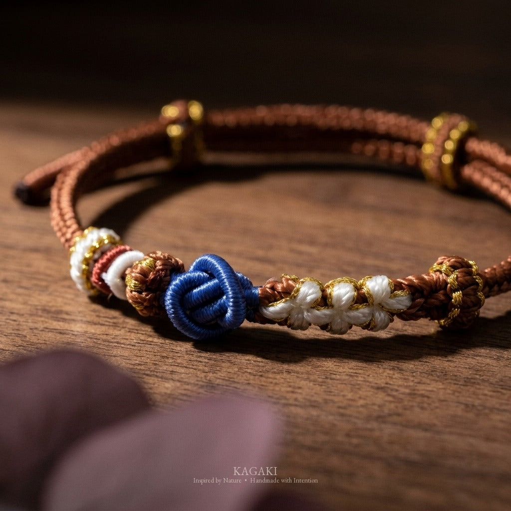 KAGAKI Haze Loam Steady earth and mist meditation cord, studio view, meditation daily ritual
