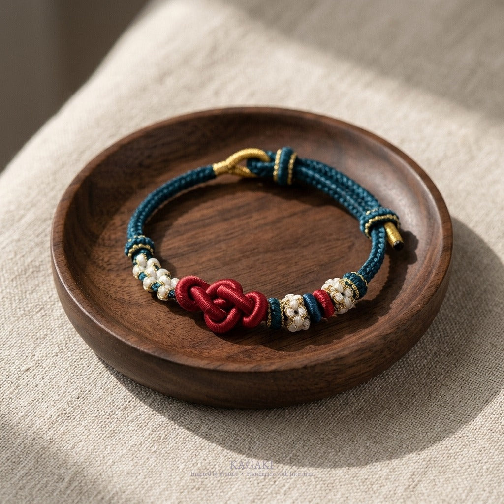 KAGAKI Quintet First Breath five moments infinity knot meditation, studio view, meditation daily ritual