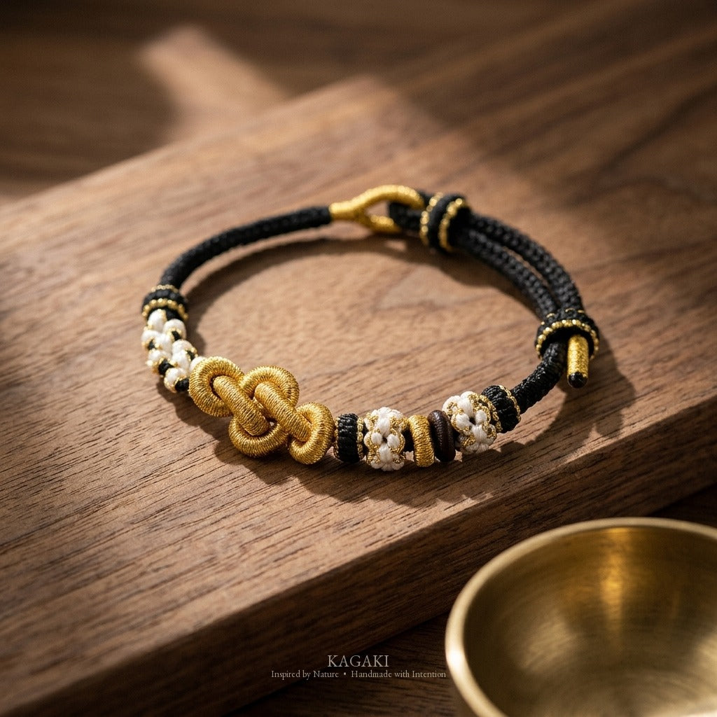 KAGAKI Quintet Soft Return five moments infinity knot meditation, studio view, meditation daily ritual