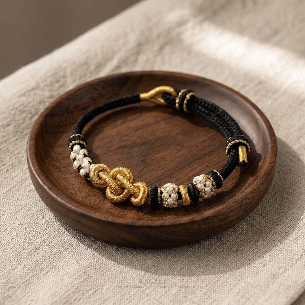 KAGAKI Quintet Soft Return five moments infinity knot meditation, studio view, meditation daily ritual
