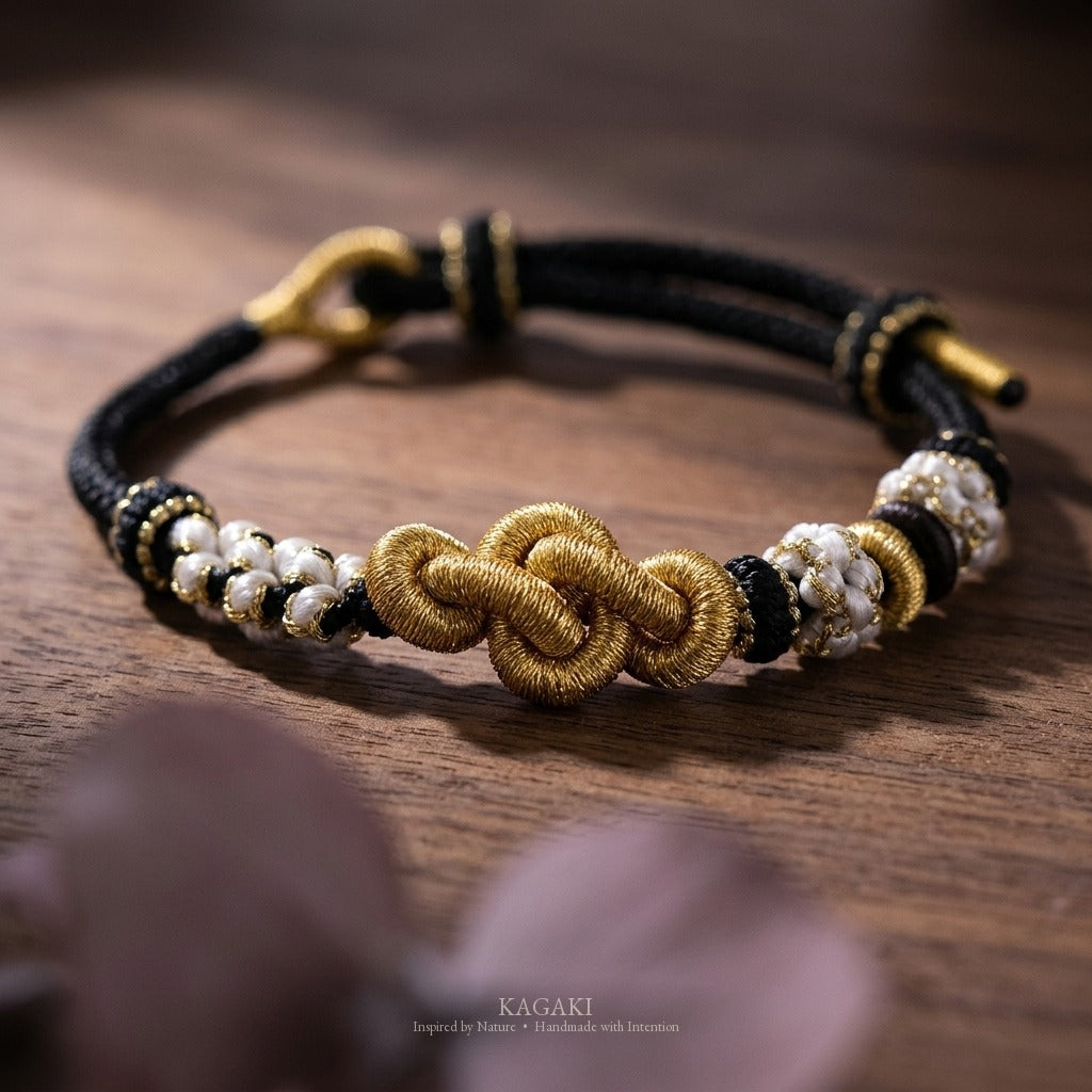 KAGAKI Quintet Soft Return five moments infinity knot meditation, studio view, meditation daily ritual