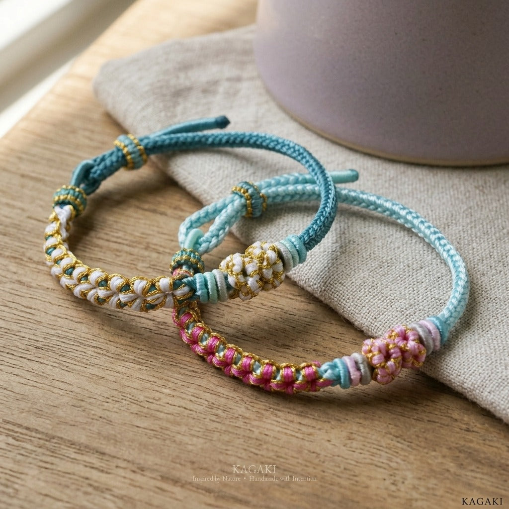 KAGAKI Quarter four seasons sakura cord, product view, sakura cord gift