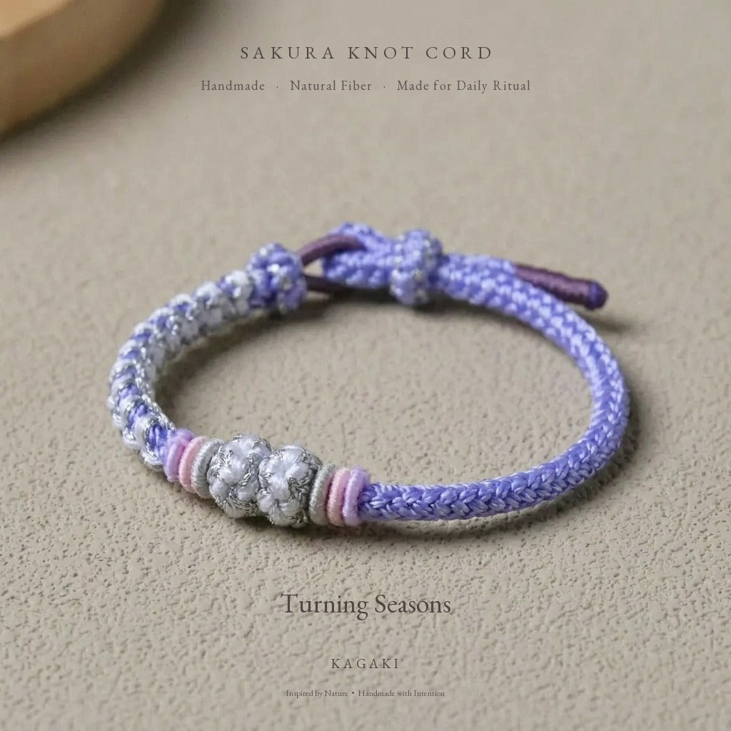 KAGAKI Quarter Periwinkle Spring four seasons sakura cord, product view, sakura cord gift