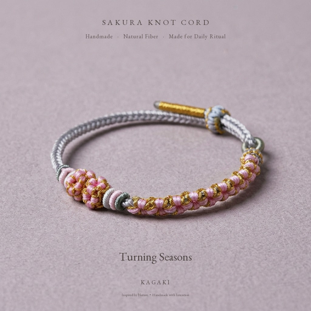KAGAKI Quarter Pearl Spring four seasons sakura cord, product view, sakura cord gift