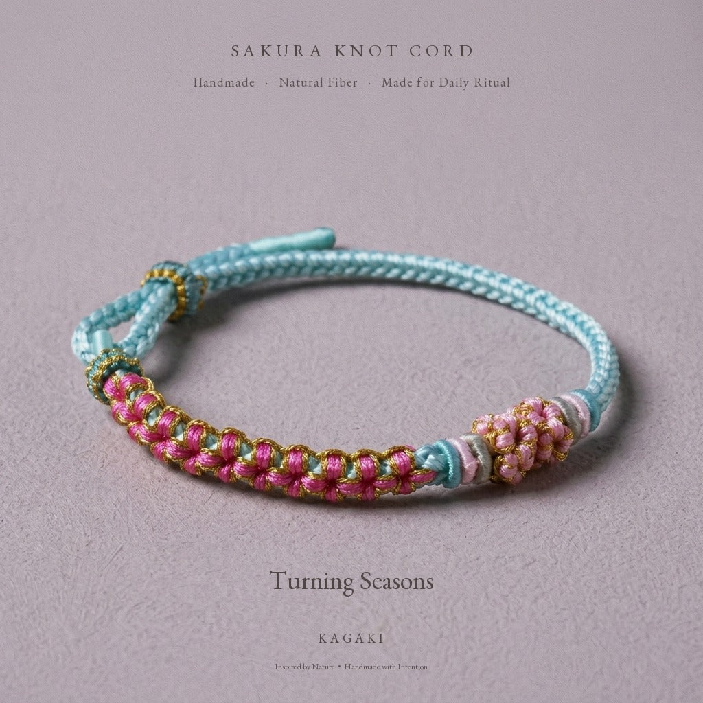 KAGAKI Quarter Magenta Autumn four seasons sakura cord, product view, sakura cord gift