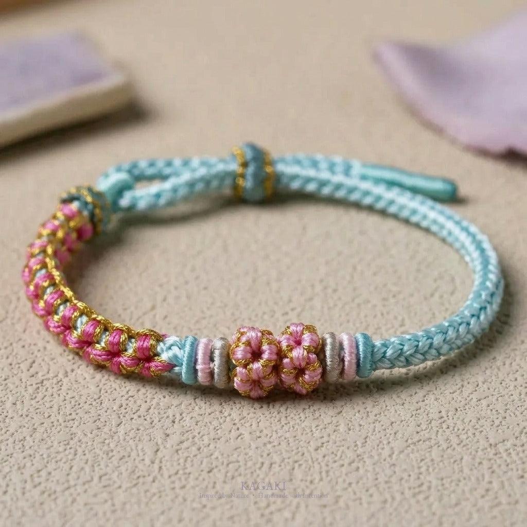 KAGAKI Quarter Magenta Autumn four seasons sakura cord, studio view, sakura cord gift