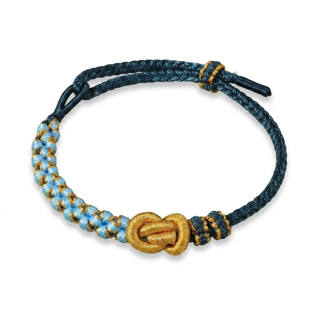 KAGAKI Twin Tide and Gold friendship couple red string cord, main product view (white background), friendship couple brace...