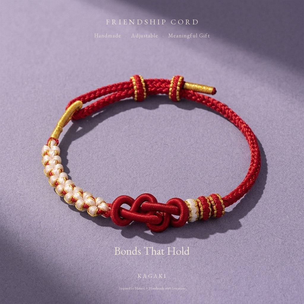 KAGAKI Twin Crimson Thread friendship couple red string cord, product view, friendship couple bracelet gift