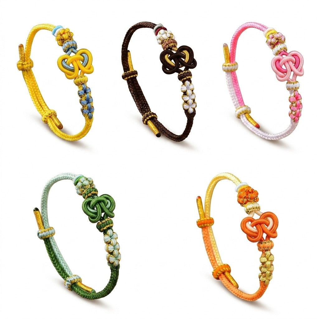 KAGAKI handmade heart knot friendship cord bracelet — Pulse – 鼓 — — — primary-listing-overview (24/24)