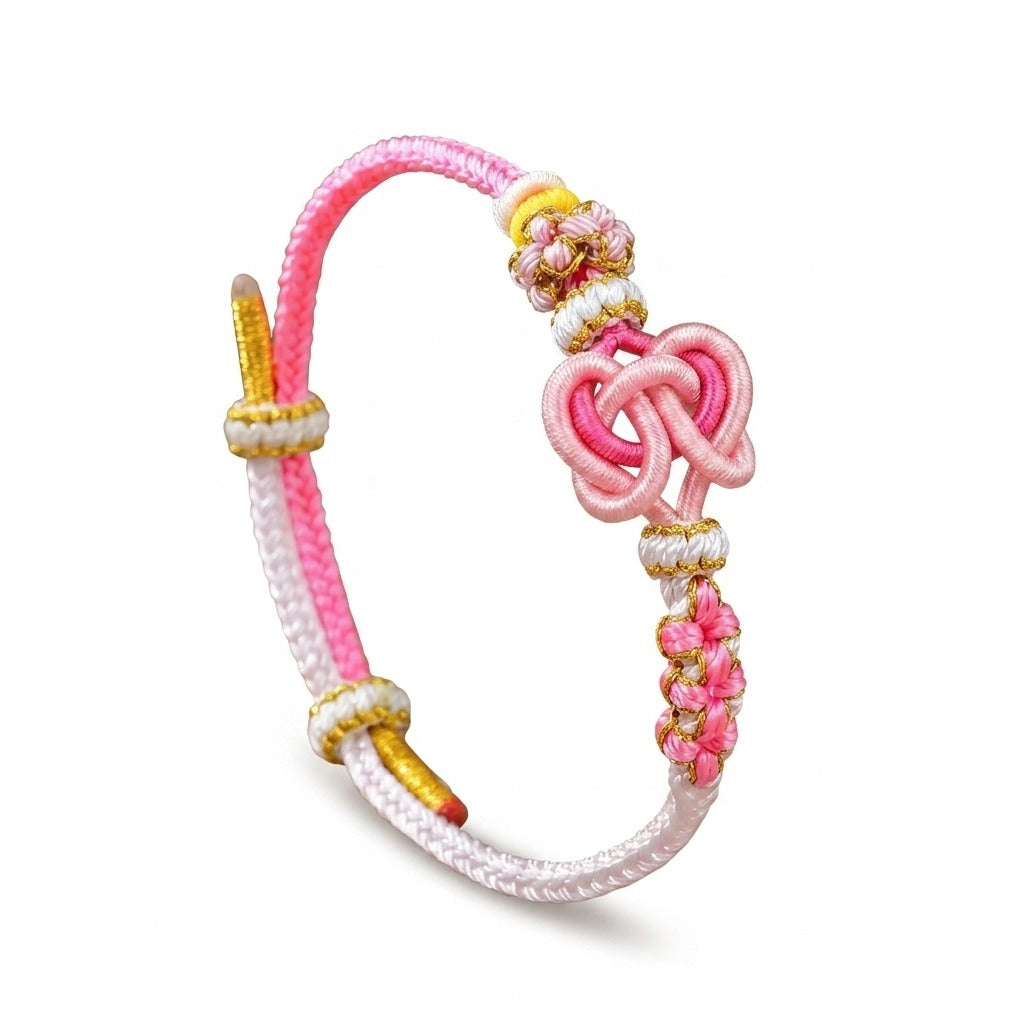 KAGAKI handmade heart knot friendship cord bracelet — Pulse – 鼓 — Tender Pulse — primary-per-variant (13/24)