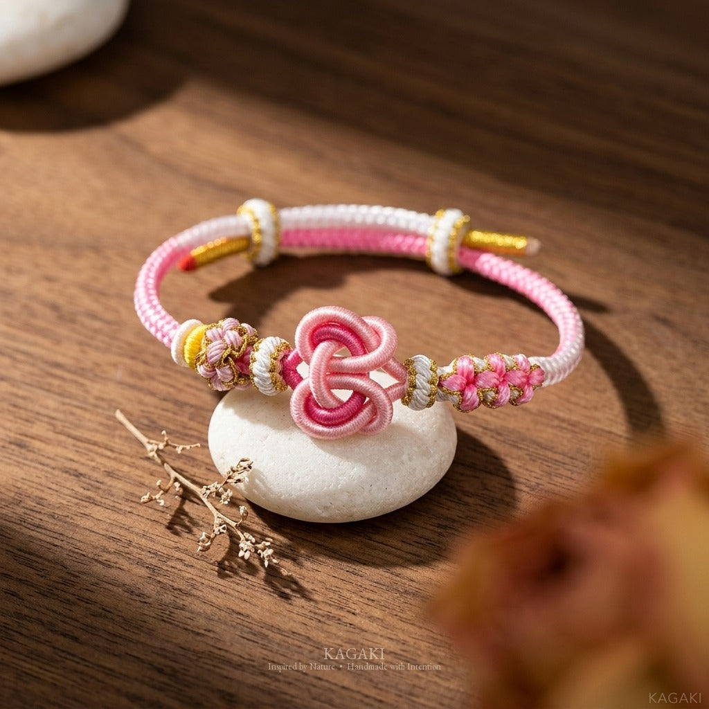 KAGAKI handmade heart knot friendship cord bracelet — Pulse – 鼓 — Tender Pulse — styled-scene-supplemental (14/24)