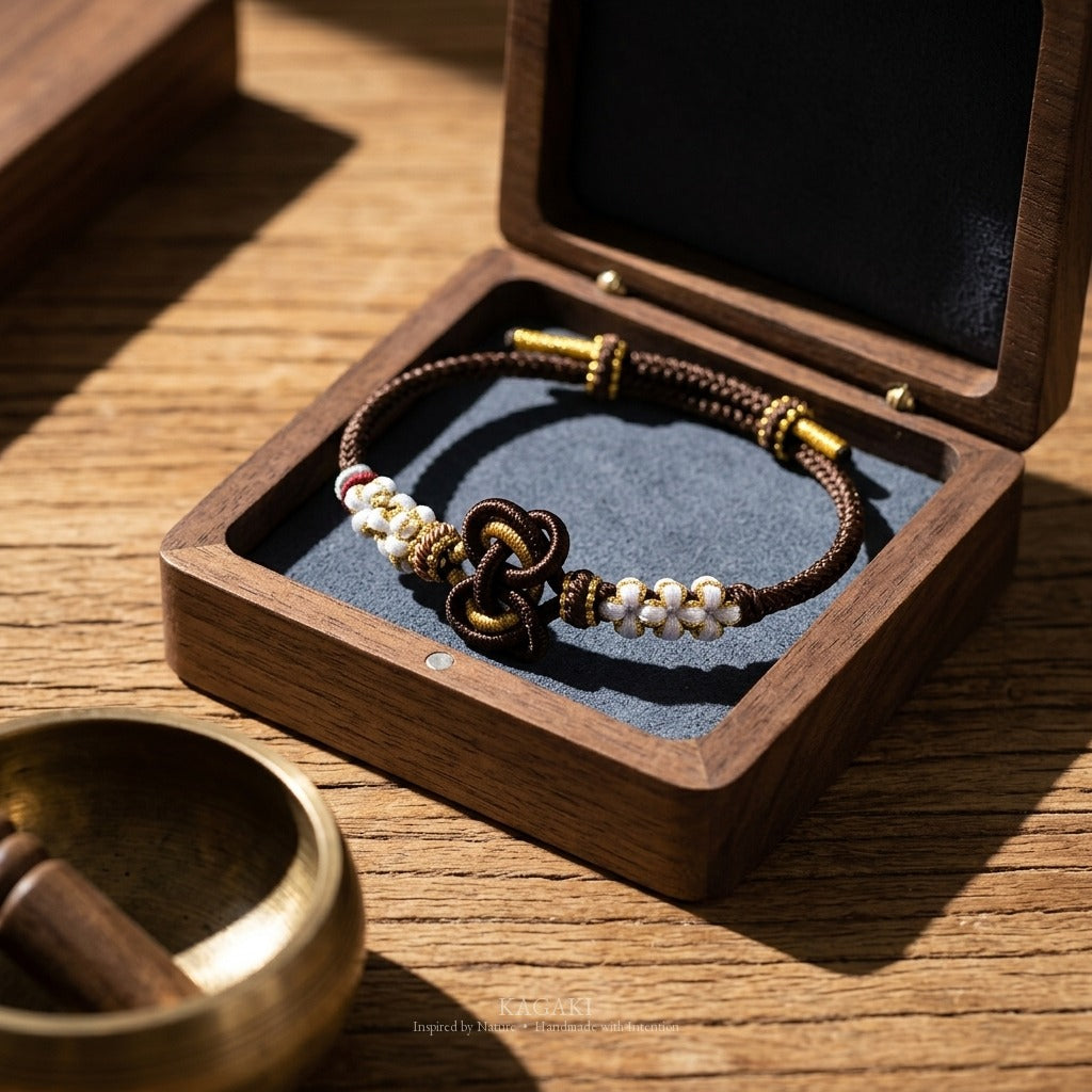 KAGAKI handmade heart knot friendship cord bracelet — Pulse – 鼓 — — — styled-scene (2/24)