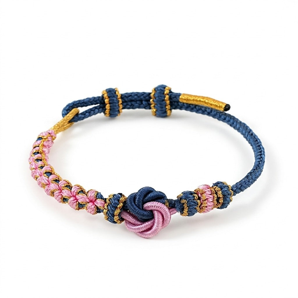 KAGAKI handmade infinity flower knot cord bracelet — Garland – 環 — Twilight Garland — primary-per-variant (7/14)
