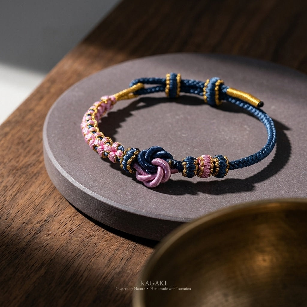 KAGAKI handmade infinity flower knot cord bracelet — Garland – 環 — — — styled-scene (1/14)