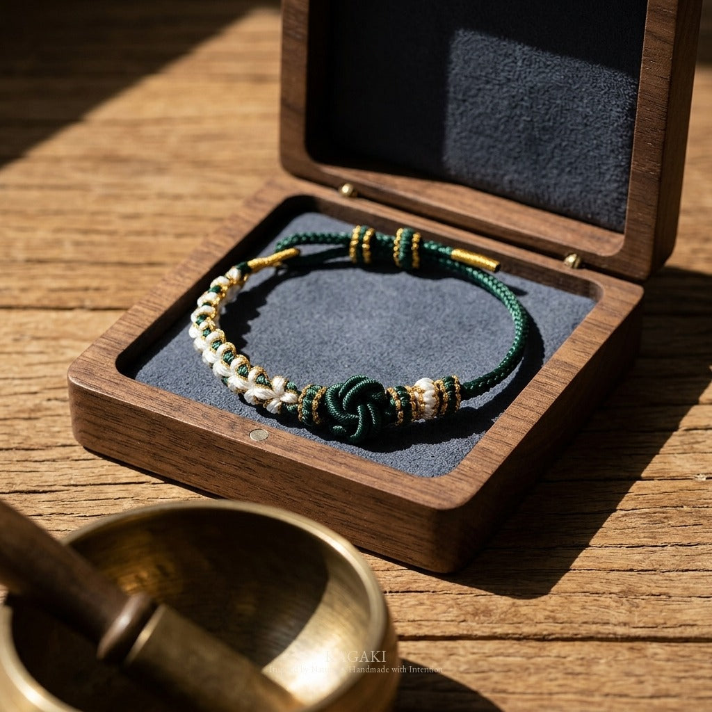 KAGAKI handmade infinity flower knot cord bracelet — Garland – 環 — — — styled-scene (2/14)