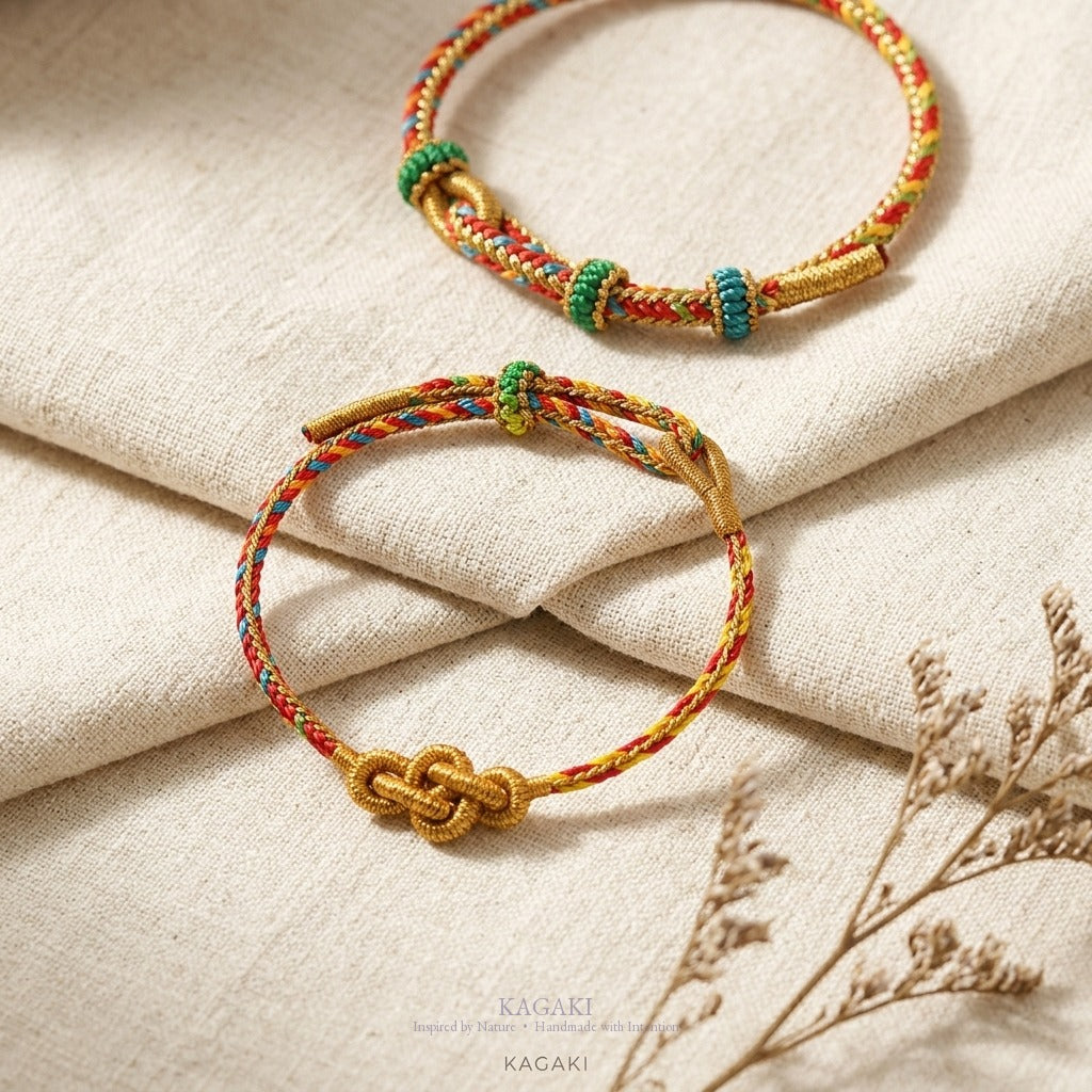 KAGAKI handmade Tibetan-inspired meditation cord bracelet — Pause – 間 — — — grouped-showcase (13/14)