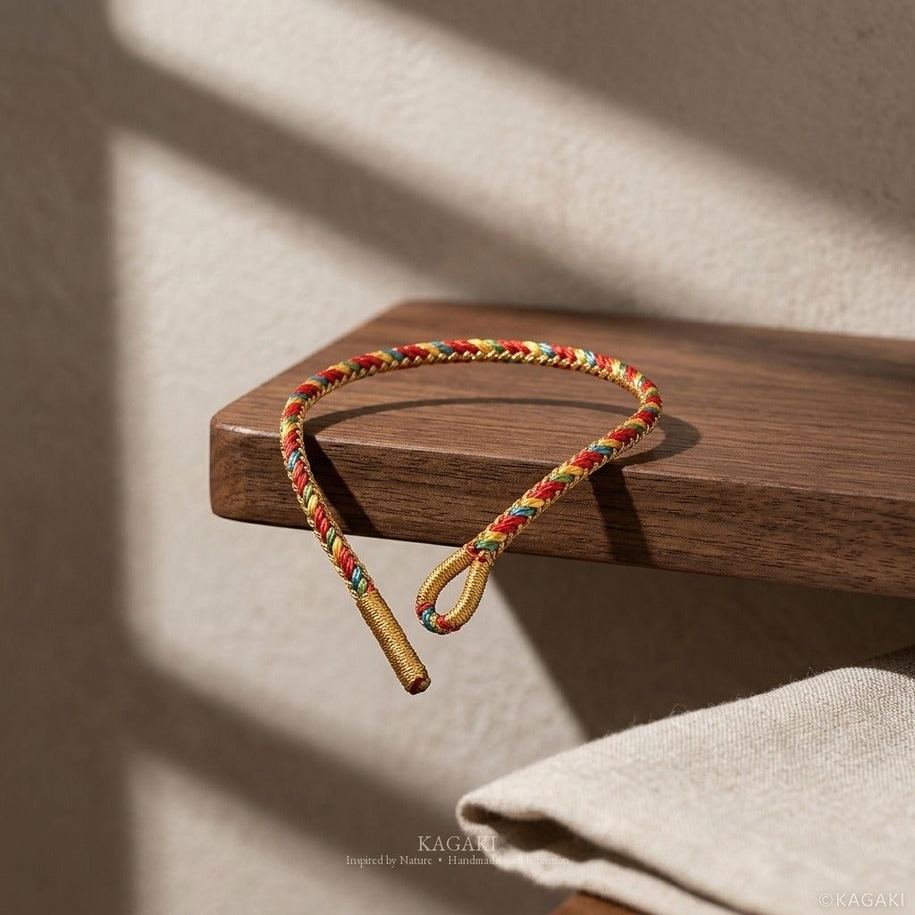 KAGAKI handmade Tibetan-inspired meditation cord bracelet — Pause – 間 — Open Pause — styled-scene-supplemental (11/14)