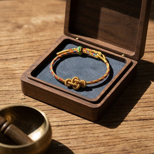 KAGAKI handmade Tibetan-inspired meditation cord bracelet — Pause – 間 — — — styled-scene (1/14)