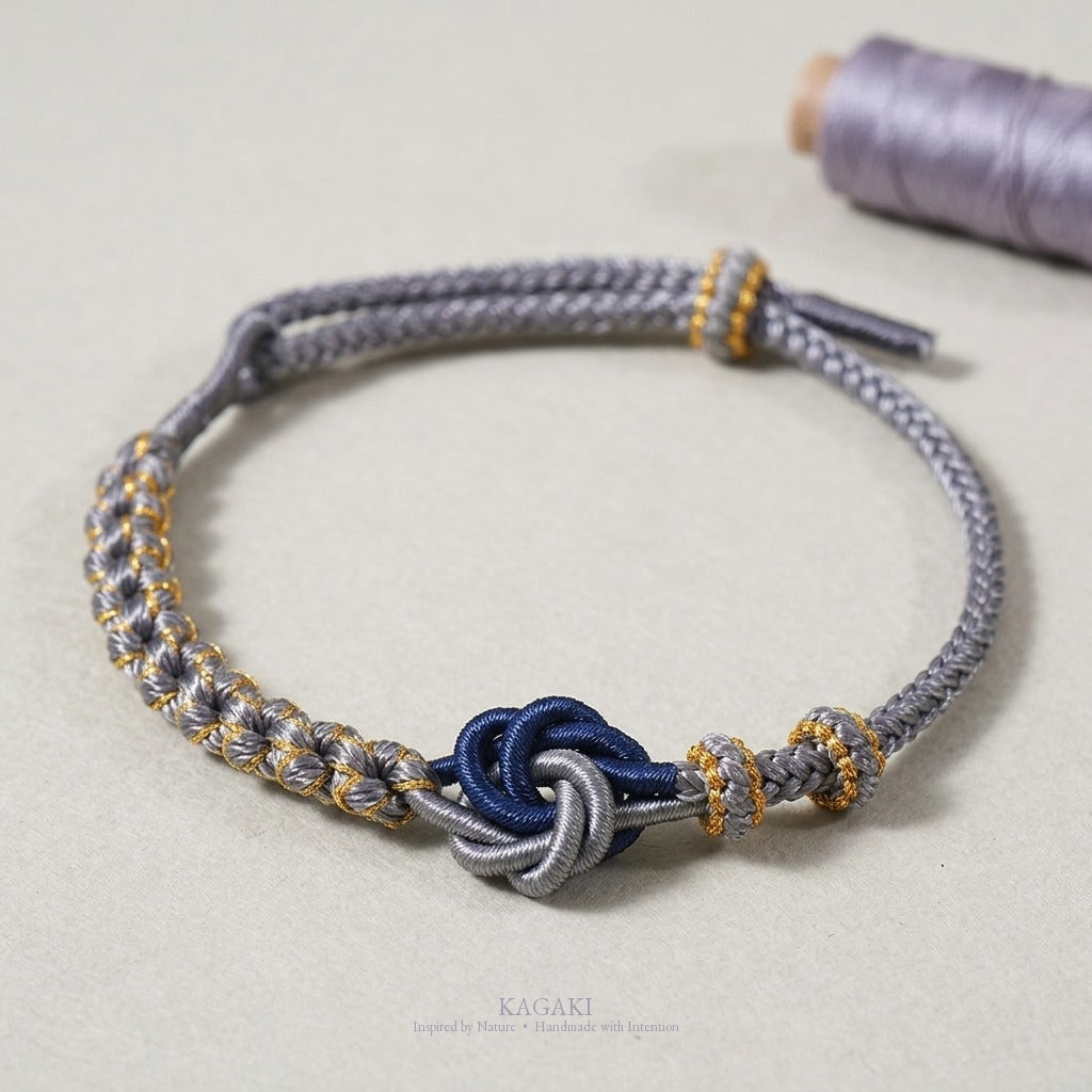 KAGAKI Mandala Slate Centre mandala infinity flower meditation cord, studio view, meditation daily ritual