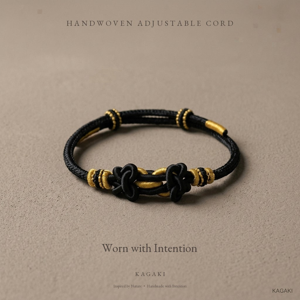 KAGAKI Palette Ink Quiet multi-color adjustable braided cord lucky, product view, lucky bracelet gift
