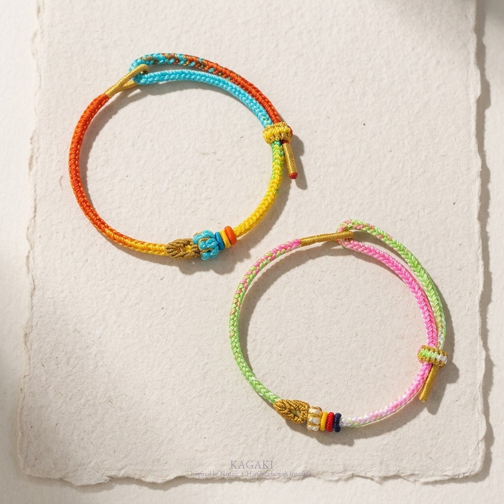 KAGAKI handmade gradient braided cord bracelet — Radiant – 輝 — — — grouped-showcase (13/14)