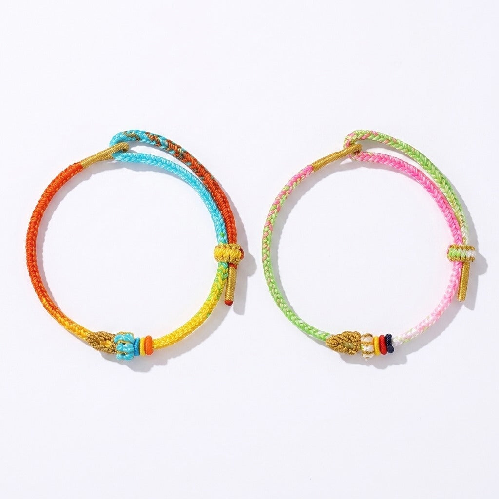 KAGAKI handmade gradient braided cord bracelet — Radiant – 輝 — — — primary-listing-overview (14/14)