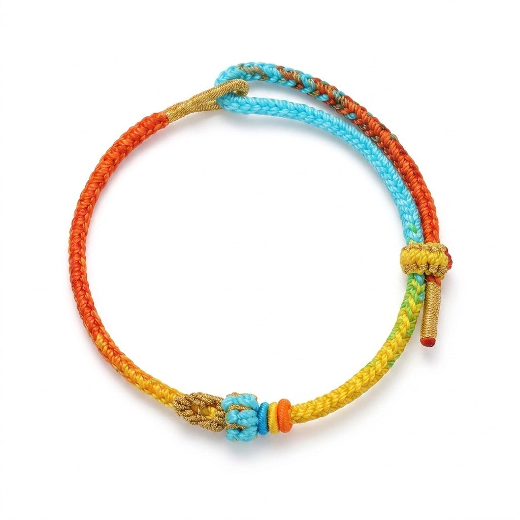 KAGAKI handmade gradient braided cord bracelet — Radiant – 輝 — Sunlit Radiant — primary-per-variant (7/14)