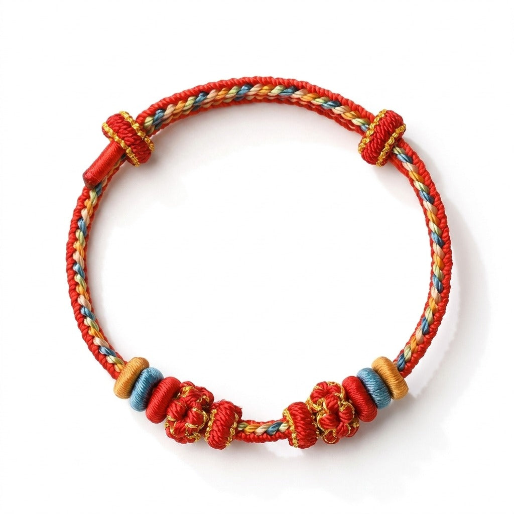 KAGAKI handmade Tibetan-inspired relationship blessing cord bracelet — Promise – 約 — primary (7/7)