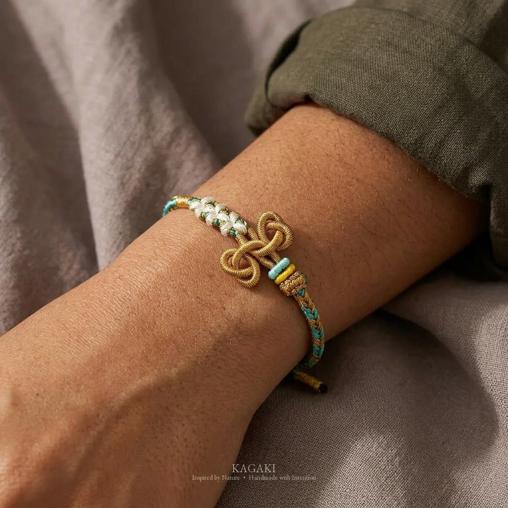 KAGAKI handmade gradient meditation cord bracelet — Verse – 韻 — — — on-wrist-lifestyle (6/17)