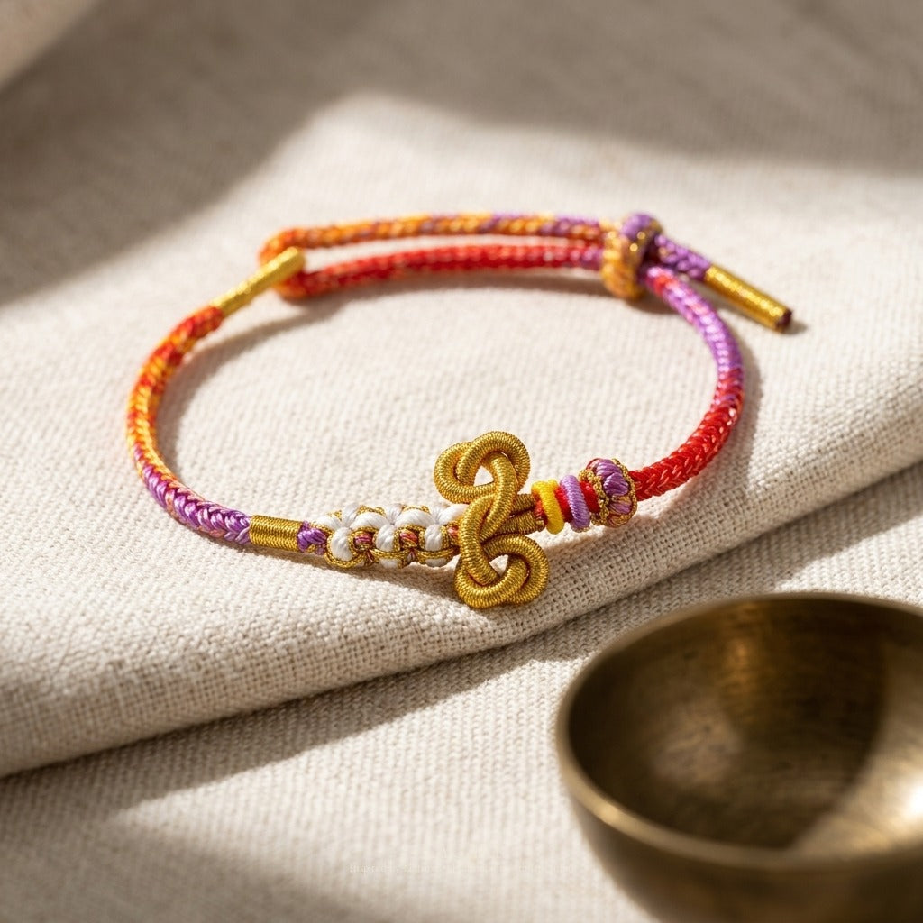 KAGAKI handmade gradient meditation cord bracelet — Verse – 韻 — — — styled-scene (3/17)