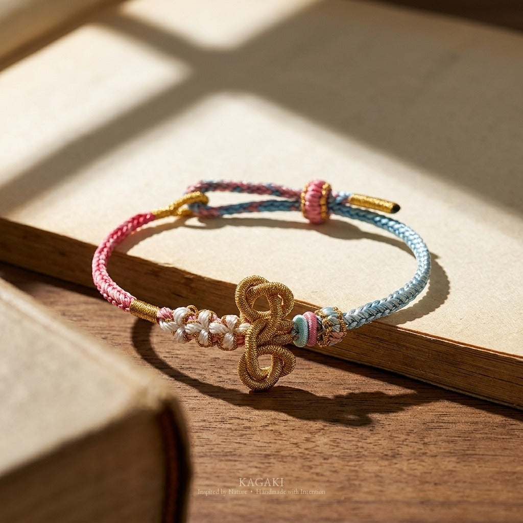 KAGAKI handmade gradient meditation cord bracelet — Verse – 韻 — Quiet Verse — styled-scene-supplemental (8/17)