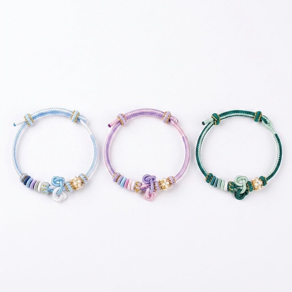 KAGAKI handmade Tibetan-inspired soft double knot cord bracelet — Hush – 静 — — — primary-listing-overview (17/17)