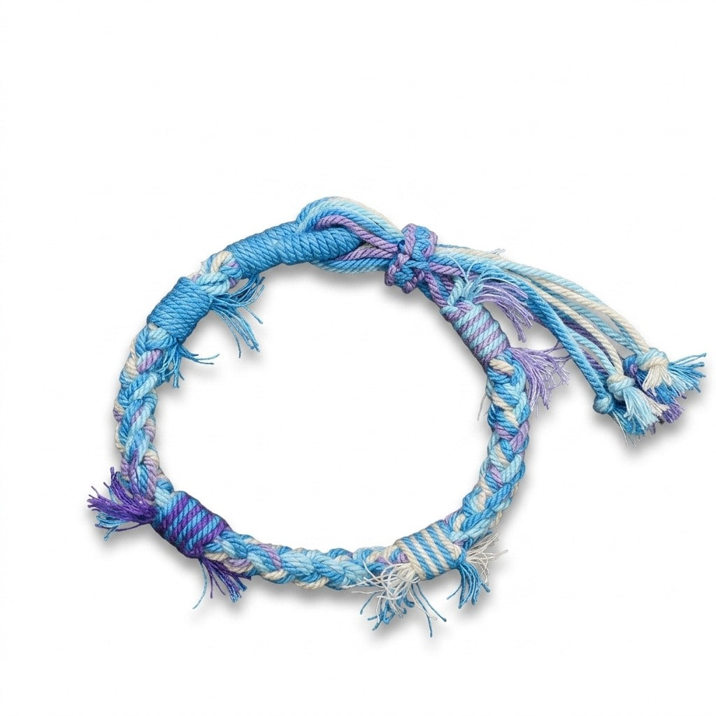 KAGAKI Spool River Stone tibetan cotton cord handmade, main product view (white background), handmade cord bracelet gift