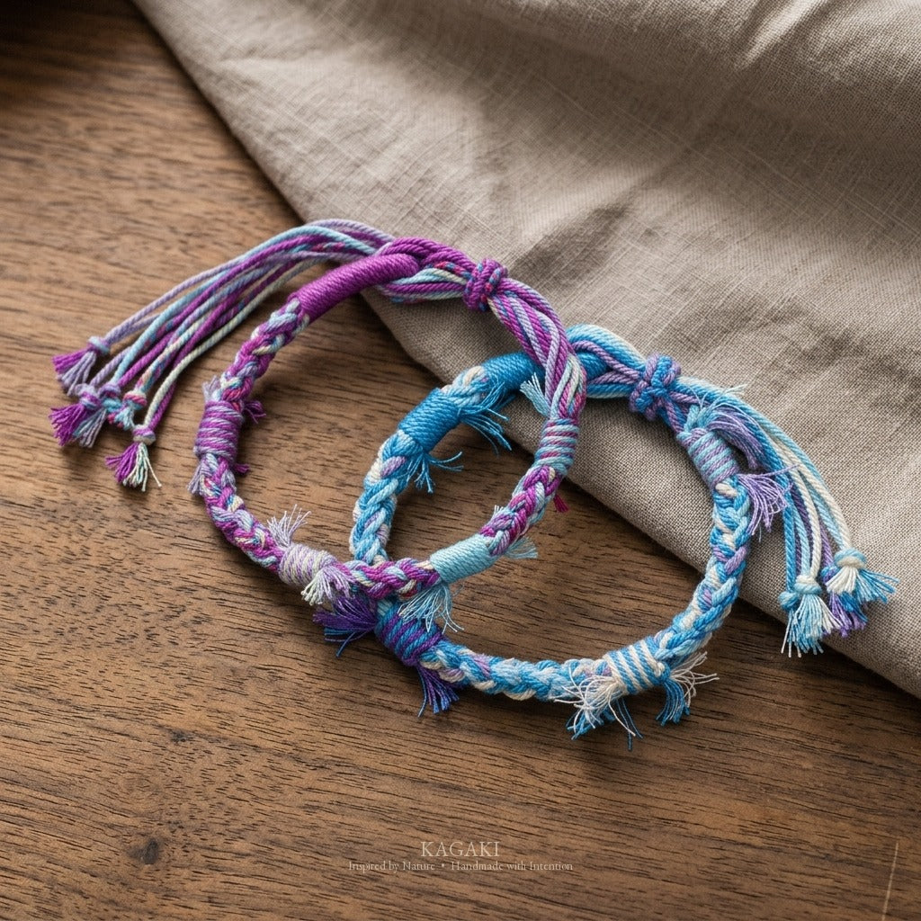 KAGAKI Spool tibetan cotton cord handmade, product view, handmade cord bracelet gift