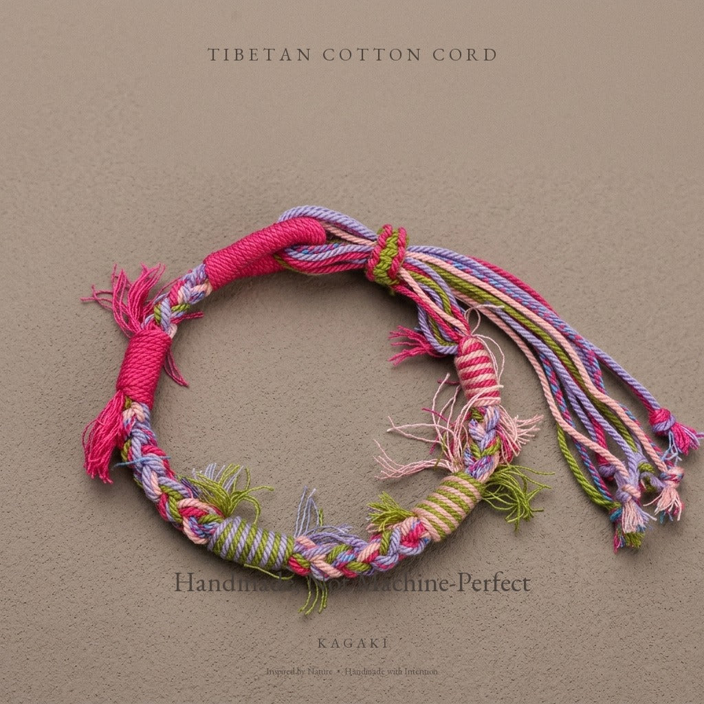KAGAKI Spool Soft Petal tibetan cotton cord handmade, product view, handmade cord bracelet gift