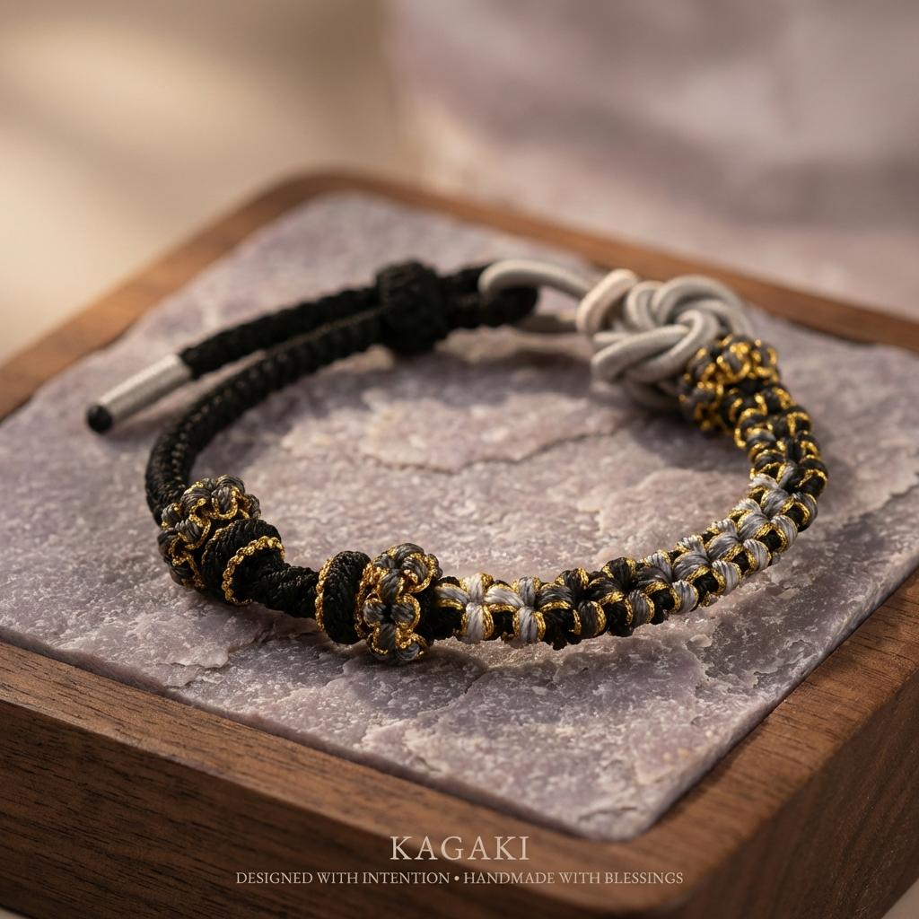 KAGAKI tibetan colorful knot bracelet (variants) in multicolor, main, for meditation and daily intention