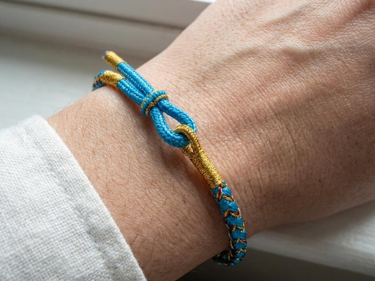KAGAKI tibetan guardian knot cord bracelet in multicolor cotton, variation showcase, for meditation and daily intention