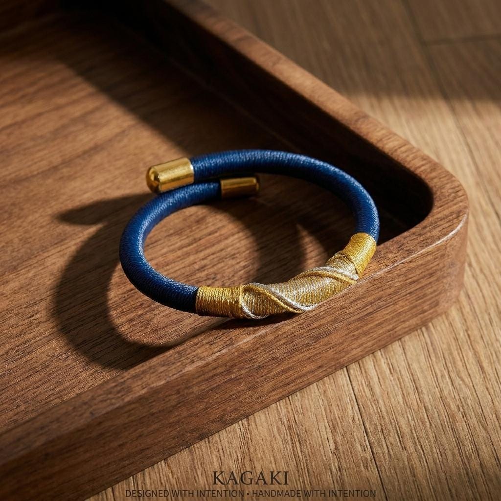 KAGAKI tibetan minimal cord bracelet in multicolor, knot detail, for meditation and daily intention