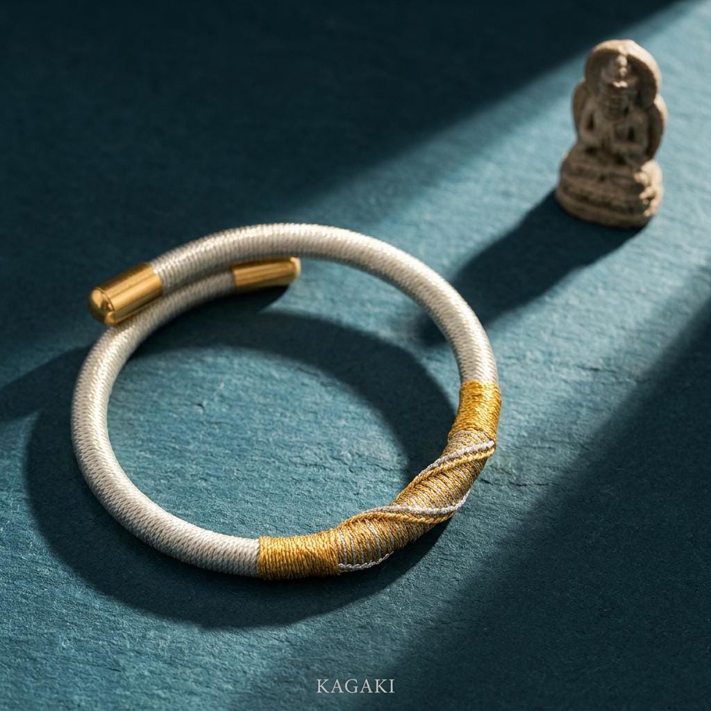 KAGAKI tibetan minimal cord bracelet in multicolor, variation showcase, for meditation and daily intention