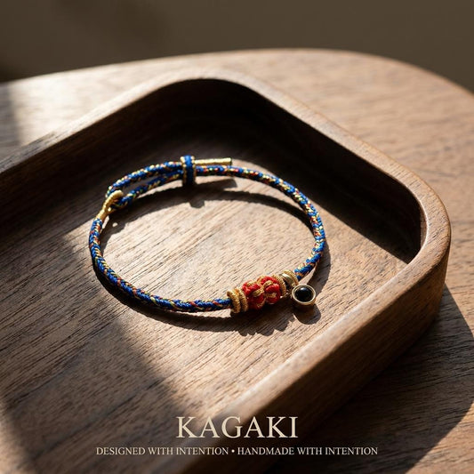 KAGAKI tibetan protection cord bracelet (charm) in multicolor, main, for meditation and daily intention