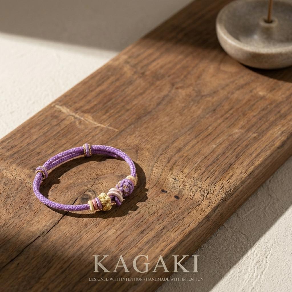KAGAKI tibetan protection cord bracelet in multicolor, gift packaging, for meditation and daily intention