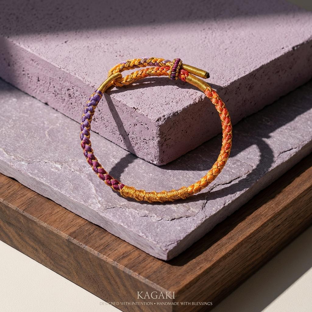 KAGAKI Tibetan red string bracelet in handmade gift packaging for a meaningful spiritual jewelry gift