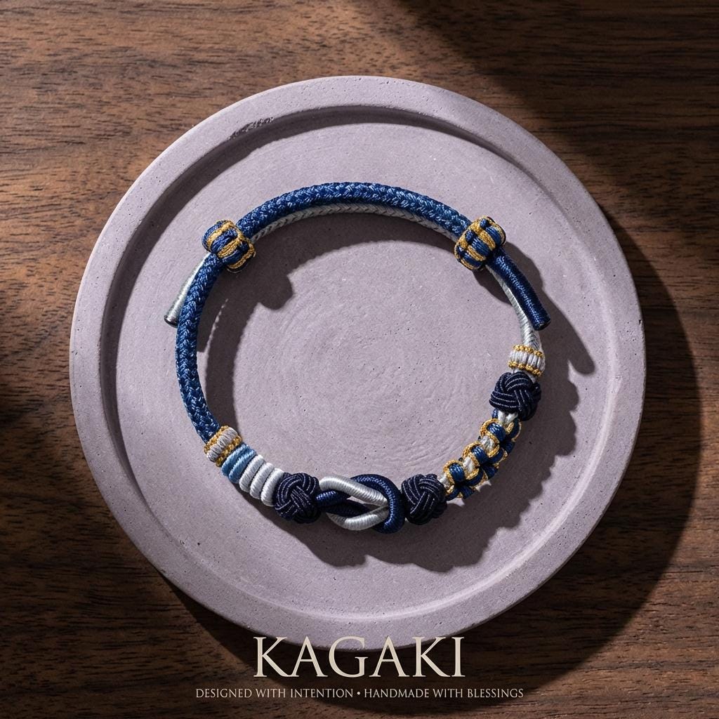 KAGAKI tibetan red string couple bracelet in warm red, alternate angle, for meditation and daily intention